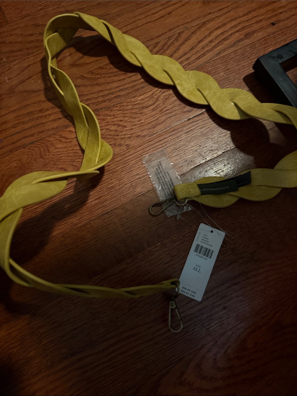 Anthropologie Braided Strap in Yellow